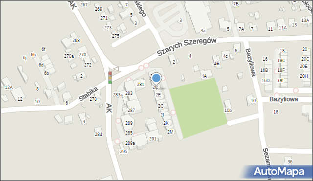 Katowice, Szarych Szeregów, 2D, mapa Katowic