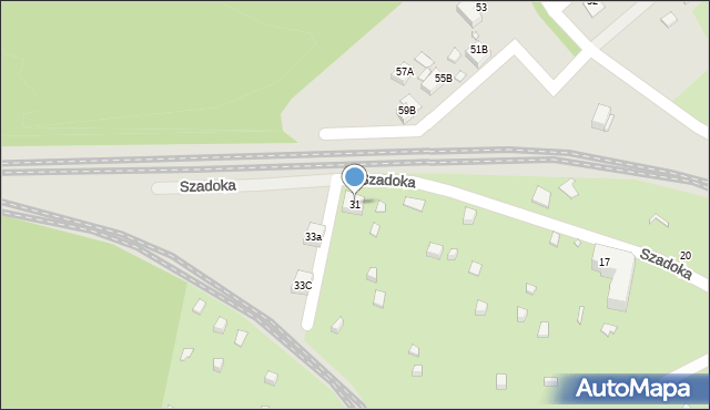 Katowice, Szadoka, 31, mapa Katowic
