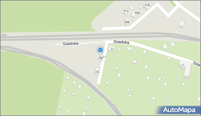 Katowice, Szadoka, 33a, mapa Katowic