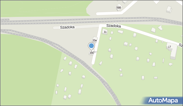 Katowice, Szadoka, 33C, mapa Katowic