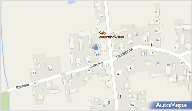 Kąty Walichnowskie, Szkolna, 4, mapa Kąty Walichnowskie