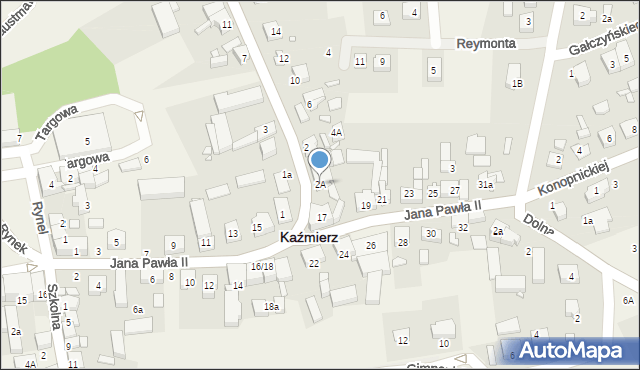 Kaźmierz, Szamotulska, 2A, mapa Kaźmierz