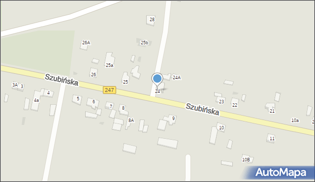 Kcynia, Szubińska, 24, mapa Kcynia