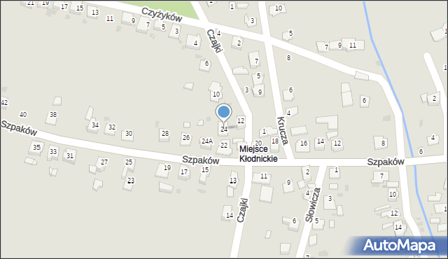 Kędzierzyn-Koźle, Szpaków, 24, mapa Kędzierzyna-Koźle