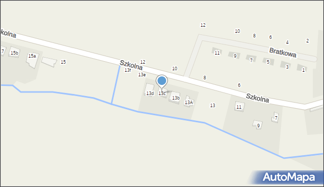 Kicin, Szkolna, 13c, mapa Kicin
