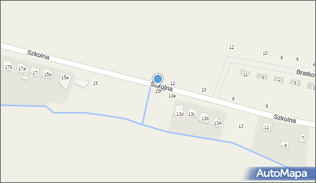 Kicin, Szkolna, 13f, mapa Kicin