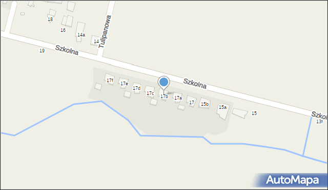 Kicin, Szkolna, 17b, mapa Kicin