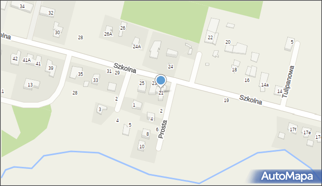 Kicin, Szkolna, 21, mapa Kicin