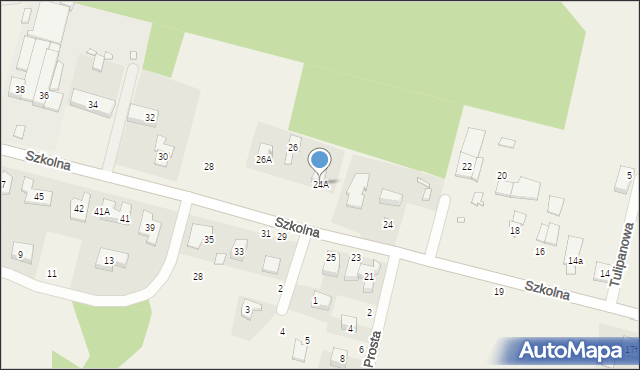 Kicin, Szkolna, 24A, mapa Kicin