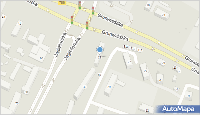 Kielce, Szkolna, 28, mapa Kielc