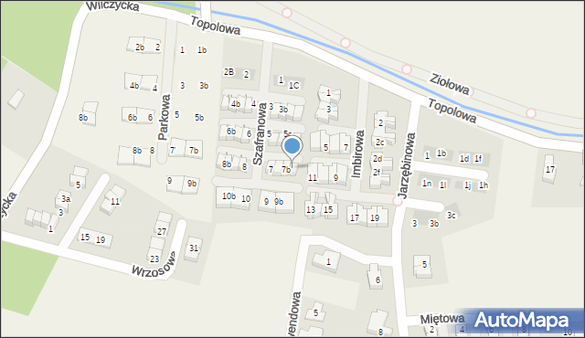 Kiełczówek, Szafranowa, 7c, mapa Kiełczówek