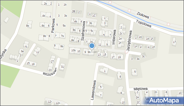 Kiełczówek, Szafranowa, 9c, mapa Kiełczówek