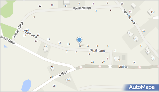 Kielno, Szpilmana Władysława, 12, mapa Kielno