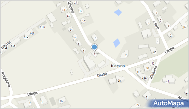 Kiełpino, Szkolna, 1, mapa Kiełpino