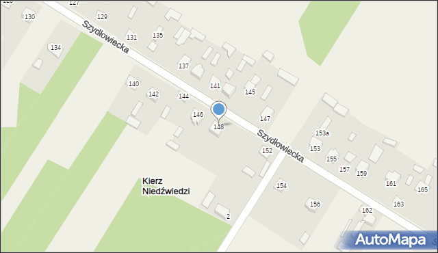 Kierz Niedźwiedzi, Szydłowiecka, 148, mapa Kierz Niedźwiedzi