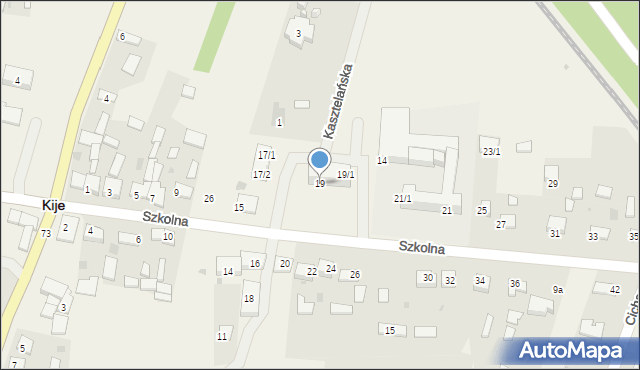 Kije, Szkolna, 19, mapa Kije