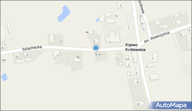 Kijewo Królewskie, Szlachecka, 5, mapa Kijewo Królewskie