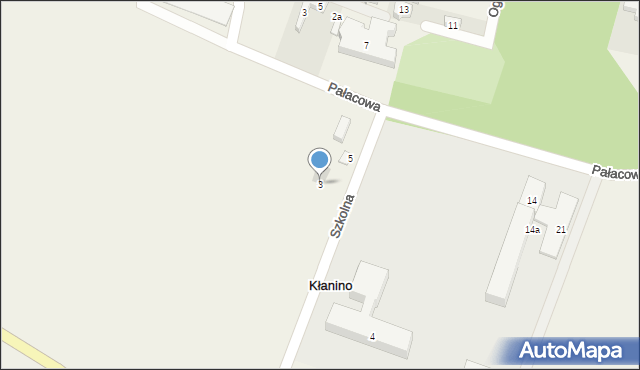 Kłanino, Szkolna, 3, mapa Kłanino