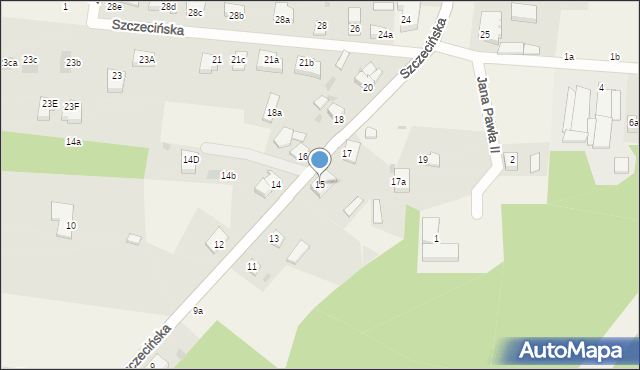 Kliniska Wielkie, Szczecińska, 15, mapa Kliniska Wielkie