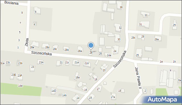 Kliniska Wielkie, Szczecińska, 28, mapa Kliniska Wielkie