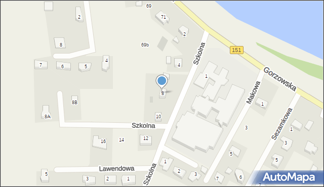 Kłodawa, Szkolna, 8, mapa Kłodawa