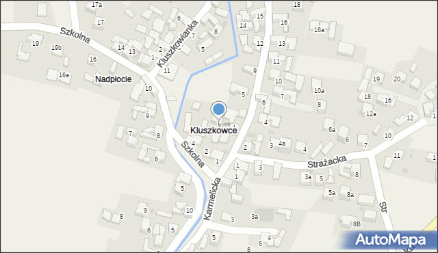 Kluszkowce, Szkolna, 3, mapa Kluszkowce