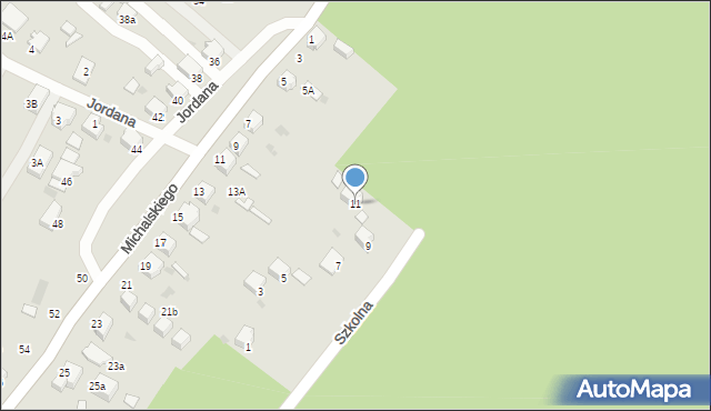 Knurów, Szkolna, 11, mapa Knurów