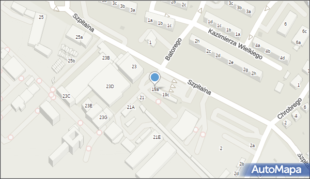 Knurów, Szpitalna, 19a, mapa Knurów