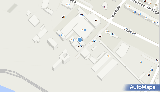 Knurów, Szpitalna, 23G, mapa Knurów