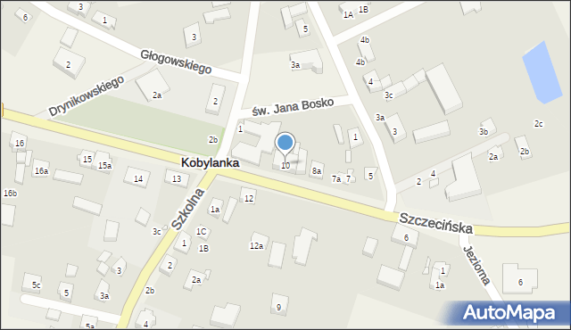 Kobylanka, Szczecińska, 10, mapa Kobylanka