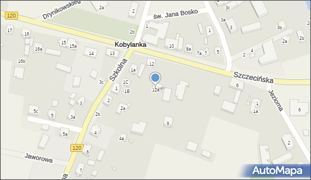 Kobylanka, Szczecińska, 12a, mapa Kobylanka