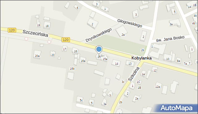 Kobylanka, Szczecińska, 15, mapa Kobylanka