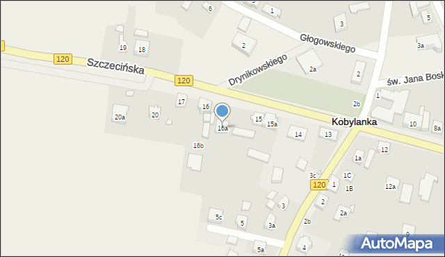 Kobylanka, Szczecińska, 16a, mapa Kobylanka