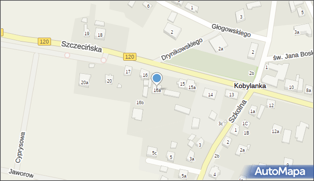 Kobylanka, Szczecińska, 16a, mapa Kobylanka