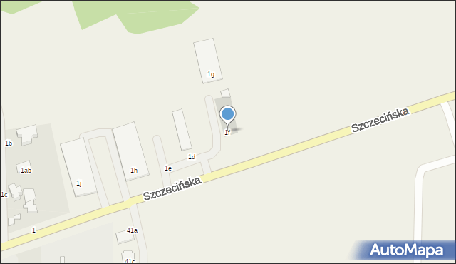 Kobylanka, Szczecińska, 1f, mapa Kobylanka