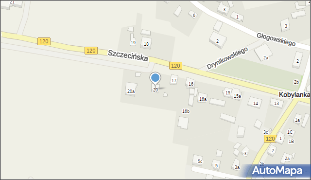 Kobylanka, Szczecińska, 20, mapa Kobylanka