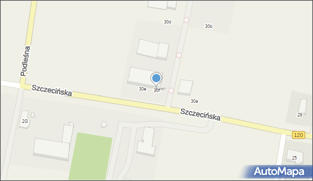 Kobylanka, Szczecińska, 30f, mapa Kobylanka