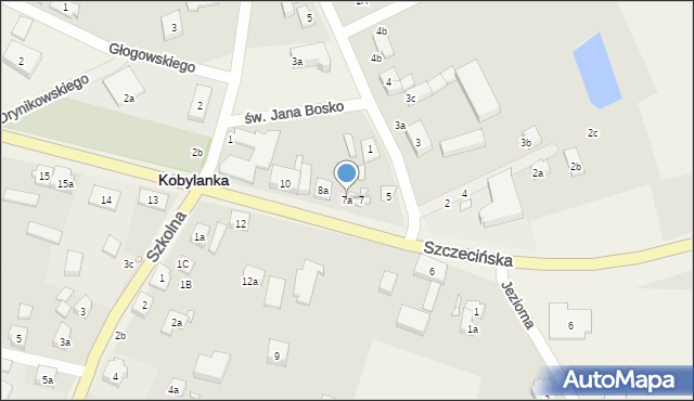 Kobylanka, Szczecińska, 7a, mapa Kobylanka