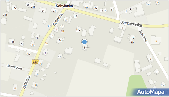 Kobylanka, Szczecińska, 9, mapa Kobylanka