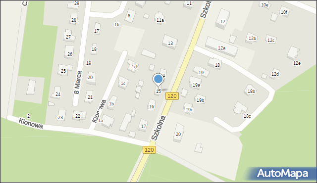 Kobylanka, Szkolna, 15, mapa Kobylanka