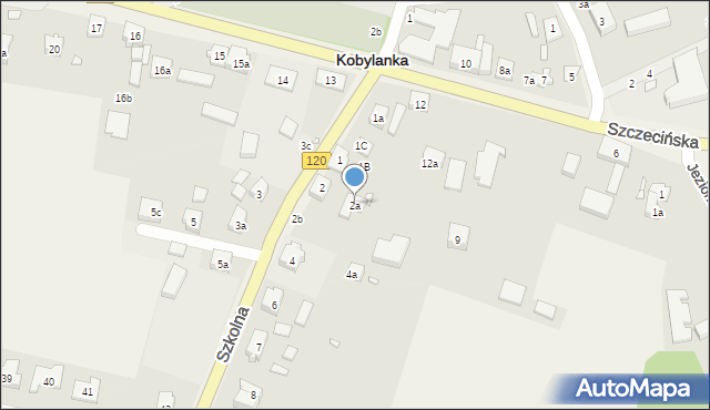 Kobylanka, Szkolna, 2a, mapa Kobylanka