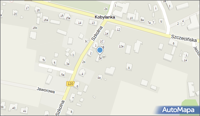 Kobylanka, Szkolna, 2a, mapa Kobylanka