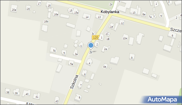 Kobylanka, Szkolna, 2b, mapa Kobylanka