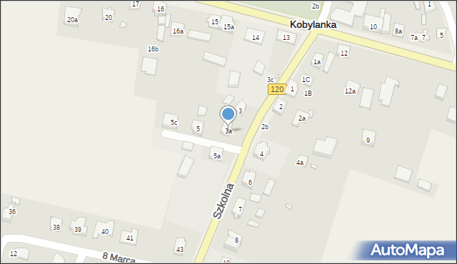 Kobylanka, Szkolna, 3a, mapa Kobylanka