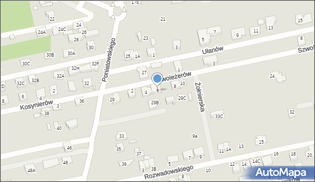 Kobyłka, Szwoleżerów, 6, mapa Kobyłka