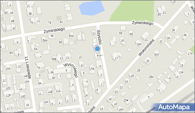 Kobyłka, Szyszko Bohusza, gen., 7, mapa Kobyłka