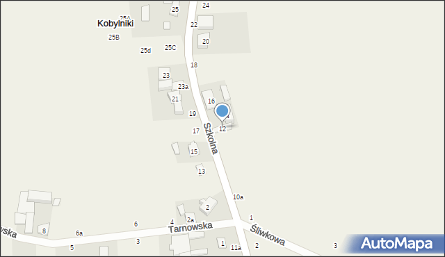 Kobylniki, Szkolna, 12, mapa Kobylniki