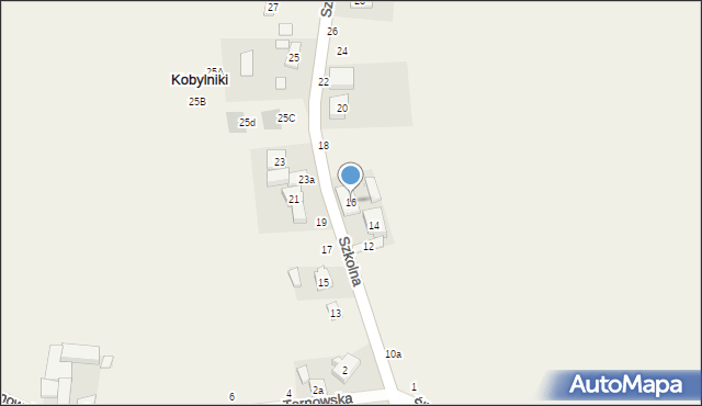 Kobylniki, Szkolna, 16, mapa Kobylniki