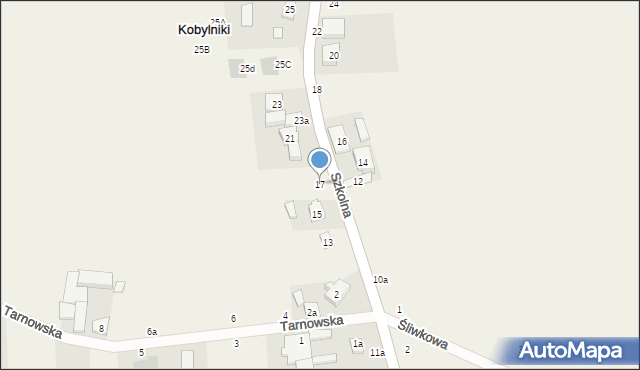 Kobylniki, Szkolna, 17, mapa Kobylniki