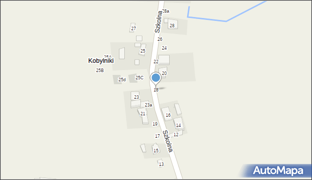 Kobylniki, Szkolna, 18, mapa Kobylniki